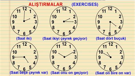 How to tell time in Turkish (saatler) .